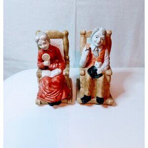 Vintage Grandpa and Grandma Classic Ceramic Figures